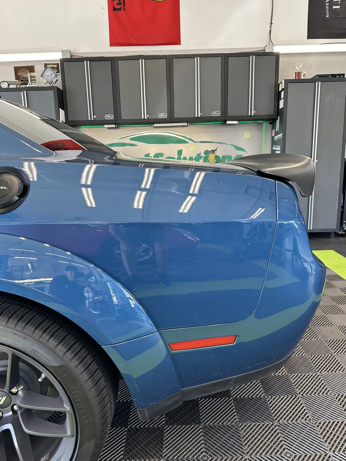 Quarter panel after paintless repair